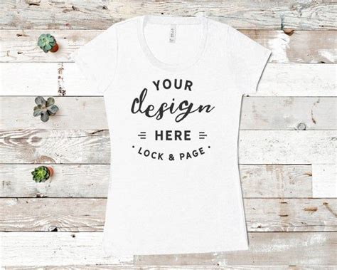 Download Clay Bella Canvas 8413 Triblend Tshirt Mockup On White Wood